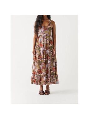 Dex Paisley Tiered Boho Maxi Dress